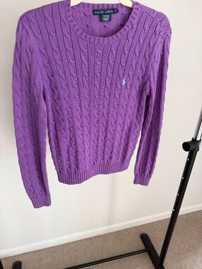 Ralph Lauren Women’s Crew Neck Cable Knit Sweater